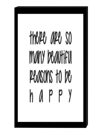 Modern Wall Decor Painting With Inner Frame Black/White 40 x 60centimeter