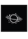 Saturn Themed Wall Decor Black/White 30x30cm