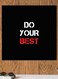 Do Your Best Themed Wall Decor Black/White/Red 30x30cm