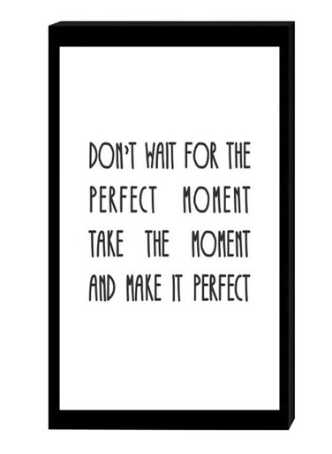 Modern Wall Decor Painting With Inner Frame Black/White 40 x 60cm