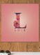 Love Themed Wall Decor Pink/Beige/Purple 30x30cm