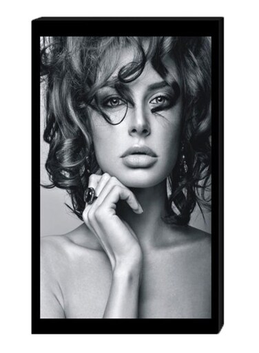 Wall Decor Modern Painting With Inner Frame Grey/Black 40 x 60centimeter