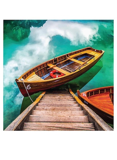 Boat Themed Wall Decor Blue/Brown/White 30x30cm