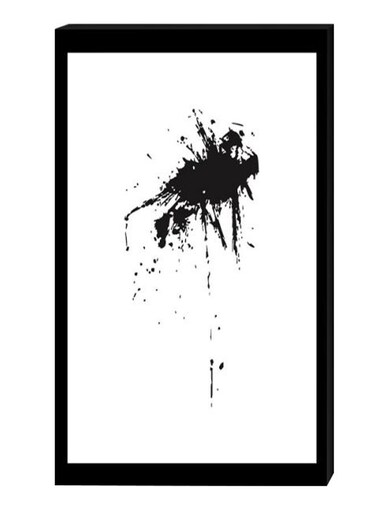 Modern Wall Decor Painting With Inner Frame Black/White 40 x 60centimeter