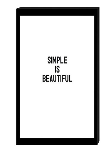 Modern Wall Decor Painting With Inner Frame Black/White 40 x 60cm
