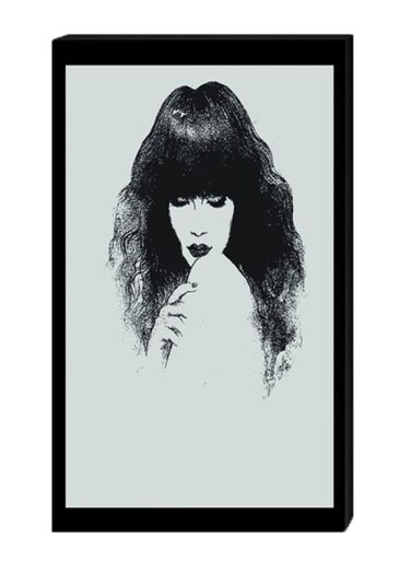 Wall Decor Modern Painting With Inner Frame Black/Off White 40 x 60centimeter