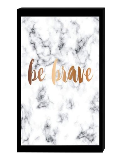 Modern Wall Decor Painting With Inner Frame Black/White/Gold 40 x 60cm