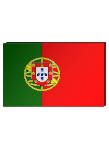 Portuguese Flag Wall Decor Painting With Inner Frame Multicolour 40 x 60centimeter
