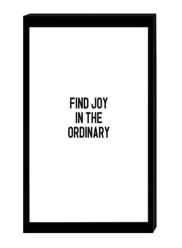 Find Joy In The Ordinary Wall Decor Painting With Inner Frame Black/White 40 x 60cm