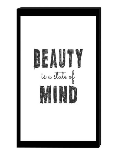 Modern Wall Decor Painting With Inner Frame Black/White 40 x 60centimeter