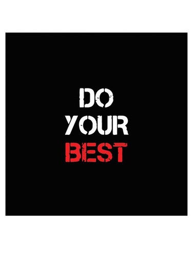 Do Your Best Themed Wall Decor Black/White/Red 30x30cm