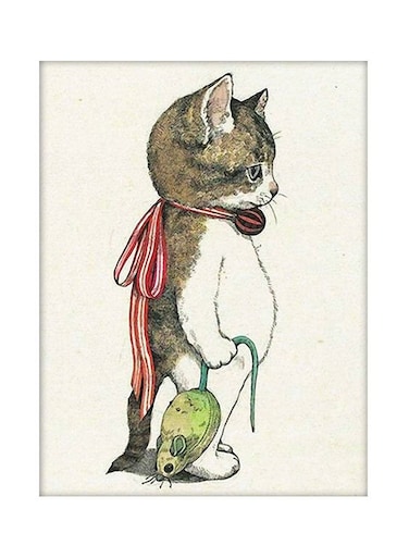 DIY Cat Theme Diamond Painting For Wall Decoration Multicolour 30 x 25centimeter