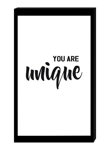 Modern Wall Decor Painting With Inner Frame Black/White 40 x 60cm