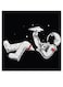 Astronaut Themed Wall Decor Black/White/Red 30x30cm