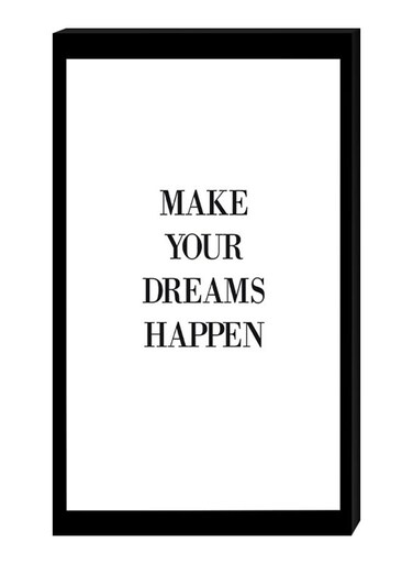 Modern Wall Decor Painting With Inner Frame Black/White 40 x 60cm