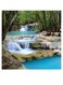 Waterfalls Themed Wall Decor Blue/Beige/Brown 30x30cm