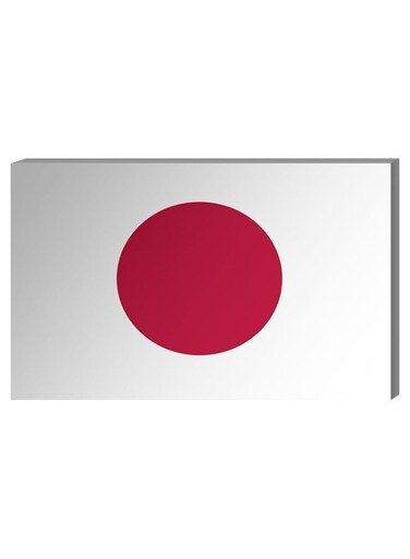 Japanese Flag Wall Decor Painting With Inner Frame White/Red 40 x 60centimeter