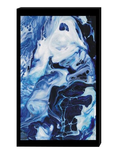 Modern Wall Decor Painting With Inner Frame Blue/Black/White 40 x 60centimeter