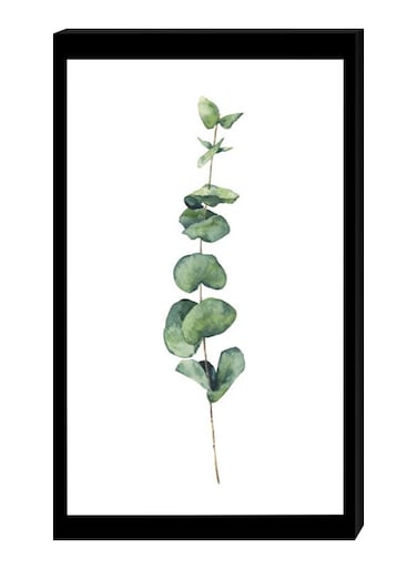 Modern Wall Decor Painting With Inner Frame Black/White/Green 40 x 60centimeter