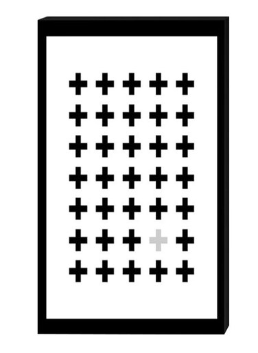 Modern Wall Decor Painting With Inner Frame Black/White 40 x 60centimeter