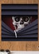 Skull Themed Wall Decor Grey/White/Red 30x30cm