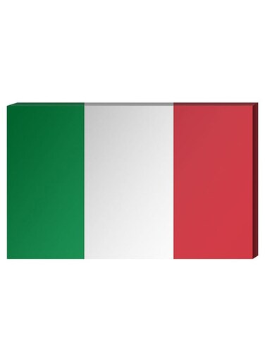 Italian Flag Wall Decor Painting With Inner Frame Green/White/Red 40 x 60centimeter