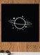 Saturn Themed Wall Decor Black/White 30x30cm