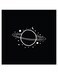 Saturn Themed Wall Decor Black/White 30x30cm