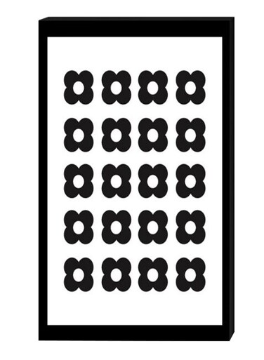 Modern Wall Decor Painting With Inner Frame Black/White 40 x 60cm