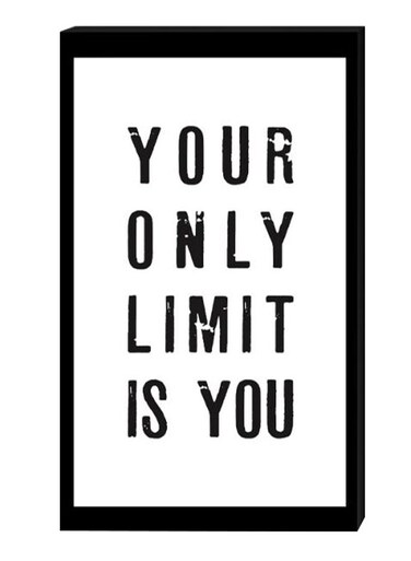 Modern Wall Decor Painting With Inner Frame Black/White 40 x 60cm