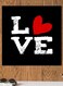 Love Themed Wall Decor Black/White/Red 30x30cm