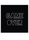 Game Over Themed Wall Decor Black/White 30x30cm