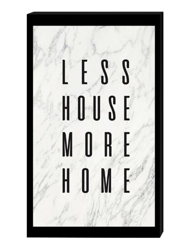 Modern Wall Decor Painting With Inner Frame Black/Off White 40 x 60centimeter