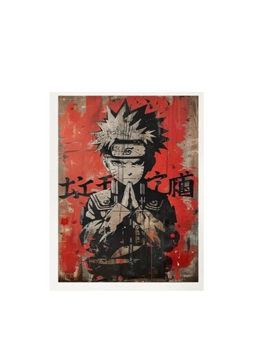 Room Decor Anime Team Seventh Shinobi Poster Print, High-Quality Soft Wall Art, Frameless Manga-Themed Poster, for Home, Office, Cafe - Decorative Ninja Squad Cloth Painting, Perfect Gift for Anime Fans
