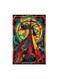 Room Decor 1pc Frameless Anime Ninja Warrior Print Poster - Vibrant Fire Power Wall Art, Home Decor for Living Room, Bedroom, Office, Cafe - Unique Festival Gift, High-Quality Fabric Material