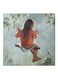 A Swinging Girl Themed Canvas Wall Painting With Hidden Frame 50x50 Cm Blue/Red/Brown 50x50cm