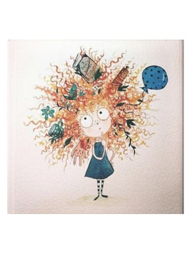 Girl Animation Hidden Frame Canvas Wall Painting Multicolour 50 x 50cm