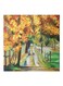 Road Themed Canvas Wall Painting With Frame Yellow/Green/Orange 50x50cm