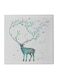 Reindeer Themed Canvas Wall Painting With Frame White/Green/Blue 50x50cm
