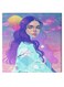 Girl Animation Hidden Frame Canvas Wall Painting Blue/Pink/Yellow 50 x 50cm