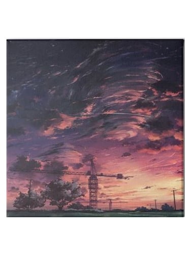 Nature Hidden Frame Canvas Wall Painting Pink/Grey/Black 50 x 50cm