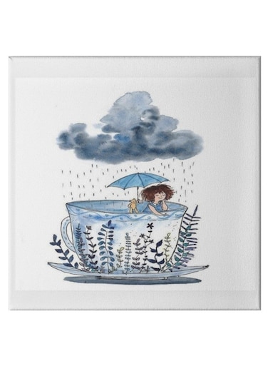 Animation Pattern Hidden Frame Canvas Wall Painting Multicolour 50 x 50cm