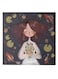 Girl Animation Hidden Frame Canvas Wall Painting Multicolour 50 x 50cm