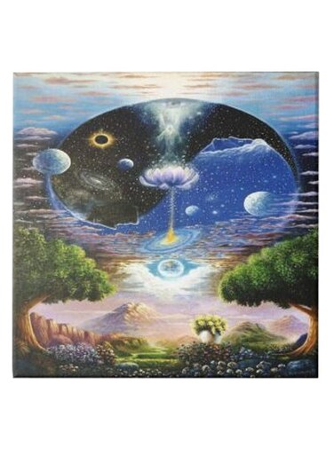 Animation Hidden Frame Canvas Wall Painting Multicolour 50 x 50cm