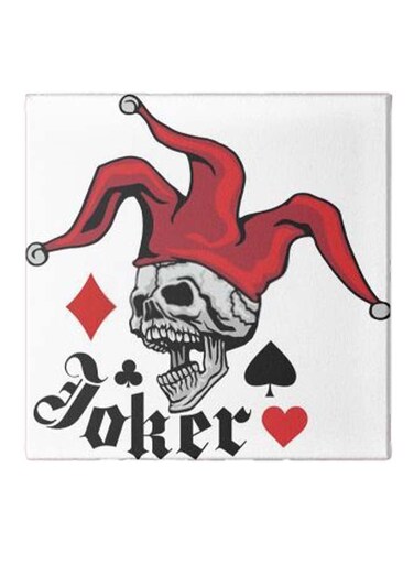 Joker Pattern Hidden Frame Canvas Wall Painting Multicolour 50 x 50cm