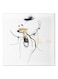 Girl Putting Lipstick Themed Canvas Painting With Frame White/Black/Beige 50x50cm