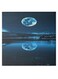 Moon Hidden Frame Canvas Wall Painting Blue/Black/White 50 x 50cm