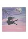 Swinging Girl Themed Canvas Wall Painting With Frame Black/Purple/Pink 50x50cm
