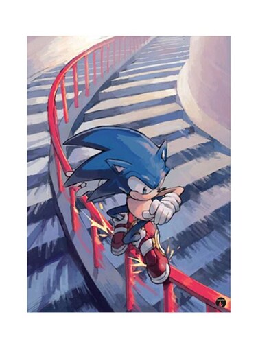 Video Game Sonic Metal Plate Poster Multicolour 15x20cm