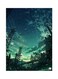 A Night Sky Metal Plate Poster Multicolour 15 x 20cm